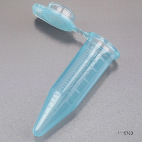 Globe scientific 5ML diamond tube, pp, attached snap cap blue