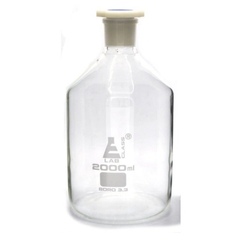 Eisco 2000ML (67.6OZ) glass reagent bottle with acid proof borosilicate