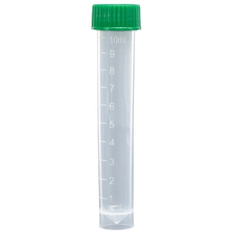 Globe scientific 10ML, transport tube with separate screw cap, pp