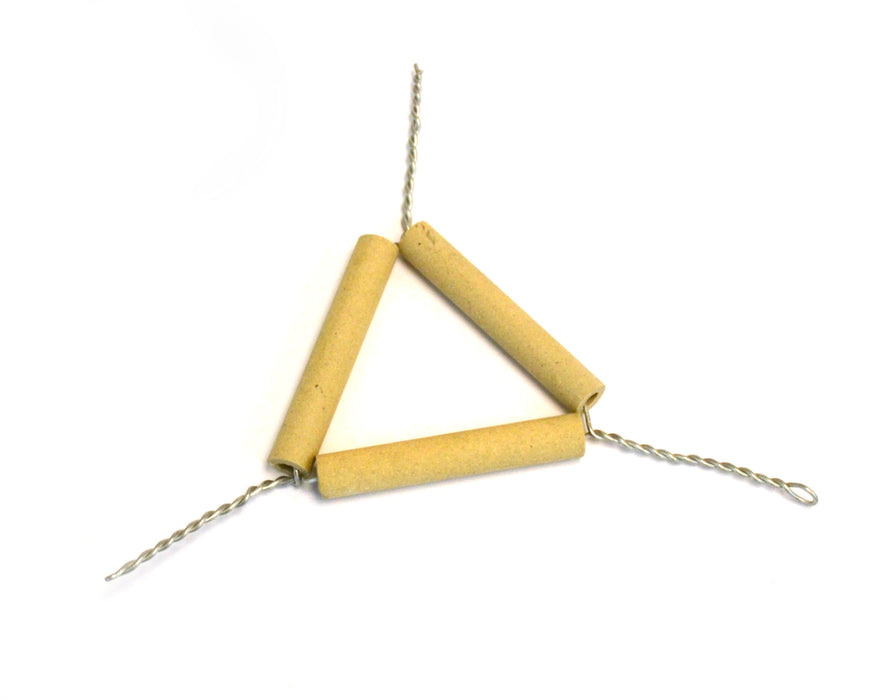 Clay pipe triangle, 6CM (2.36 ) - hold objects in