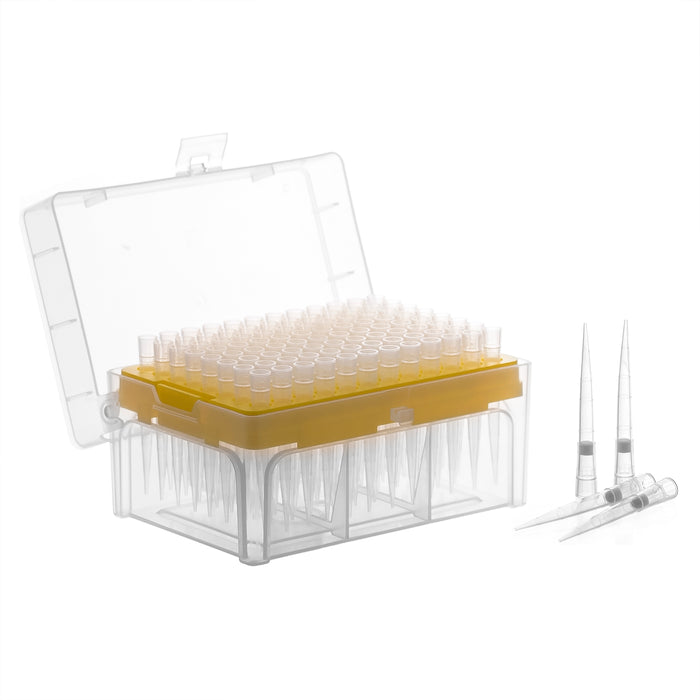 Racked filter tips, 200 l - 96 tips - graduated