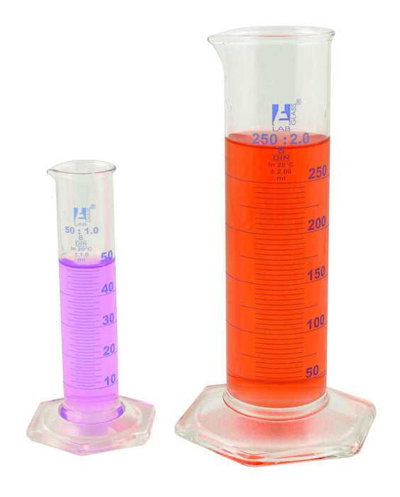 Measuring cylinder, 500ML - class b - squat form, white