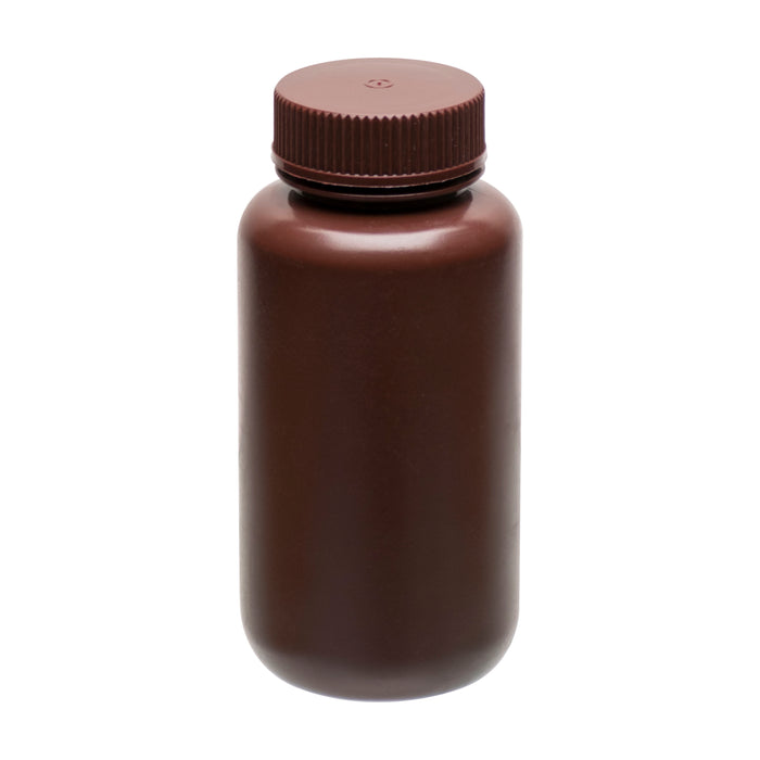 Reagent bottle, amber, 500ML - wide mouth with screw cap
