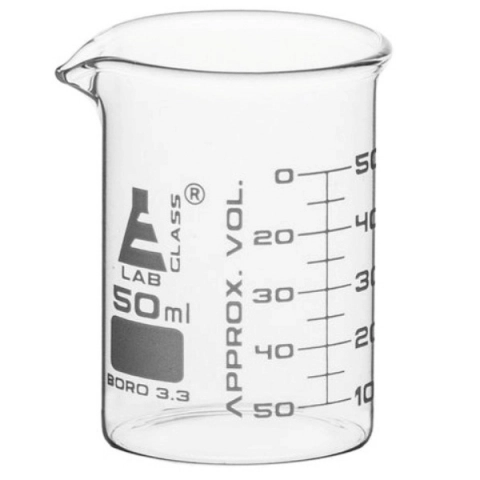Eisco 50ML beaker astm - low form, dual scale graduations