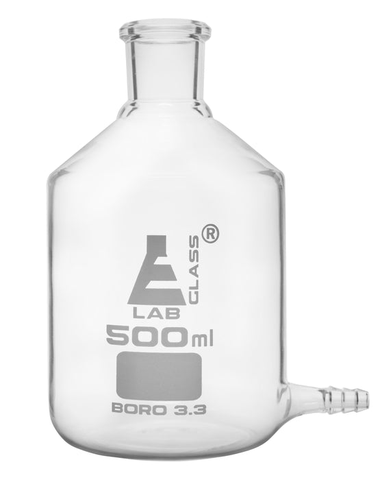 Aspirator bottle, 500ML - with outlet for tubing - borosilicate