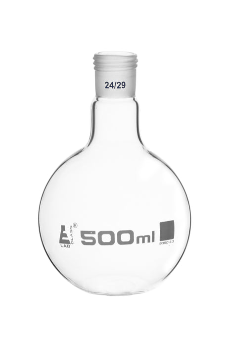 Boiling flask with 24/29 joint, 500ML capacity, flat bottom, interchangeable