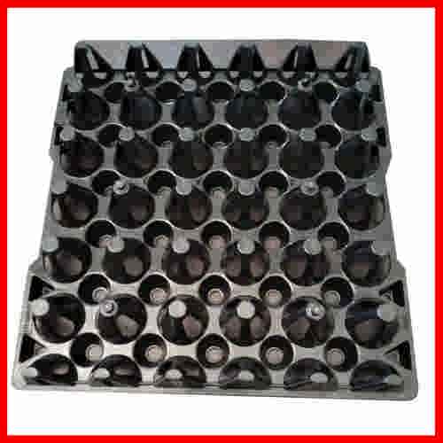 Egg trays black plastic