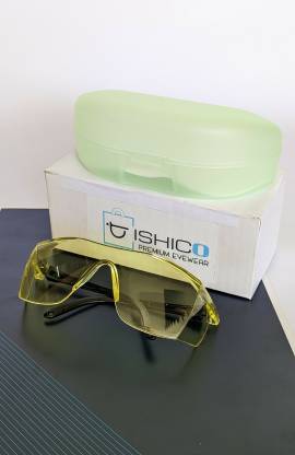 Ishico iguard premium quality eye protection yellow goggle with green