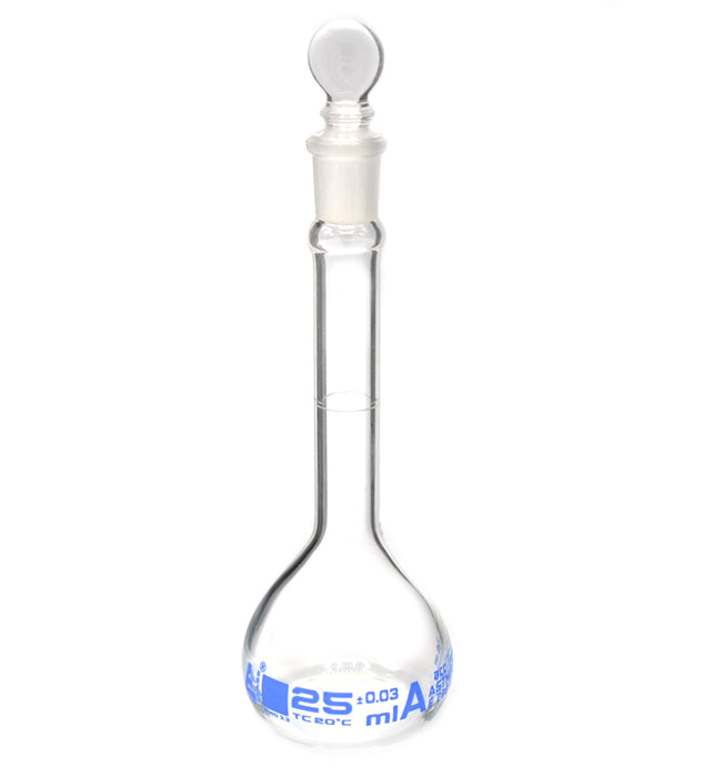 Volumetric flask, 25ML - class a, astm - tolerance 0.030
