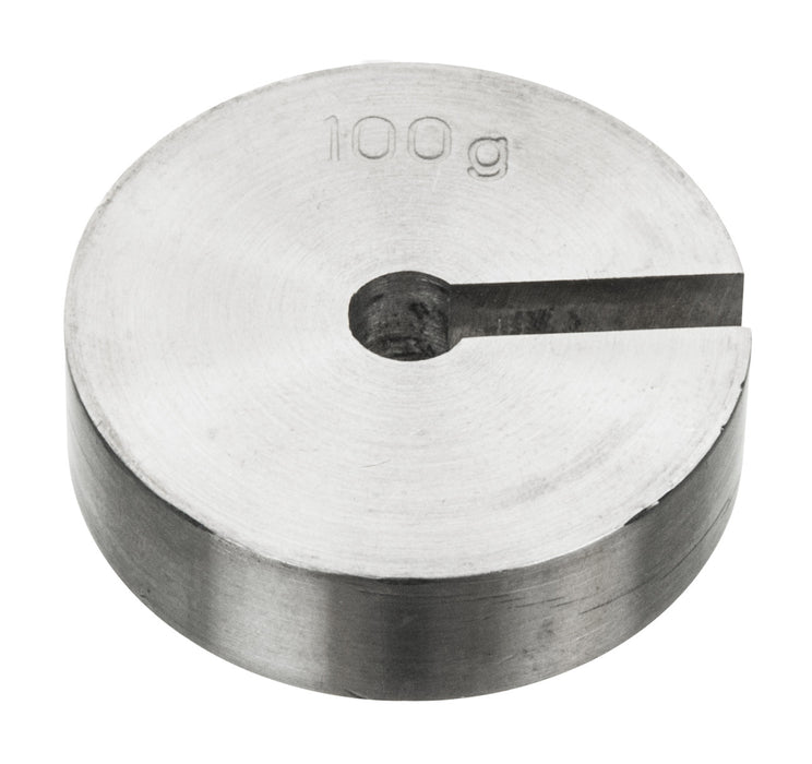 Slotted mass spare-- stainless steel, 100G - eisco labs
