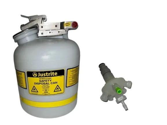 Justrite 12755 non- metallic body 5 gal safety disposal can