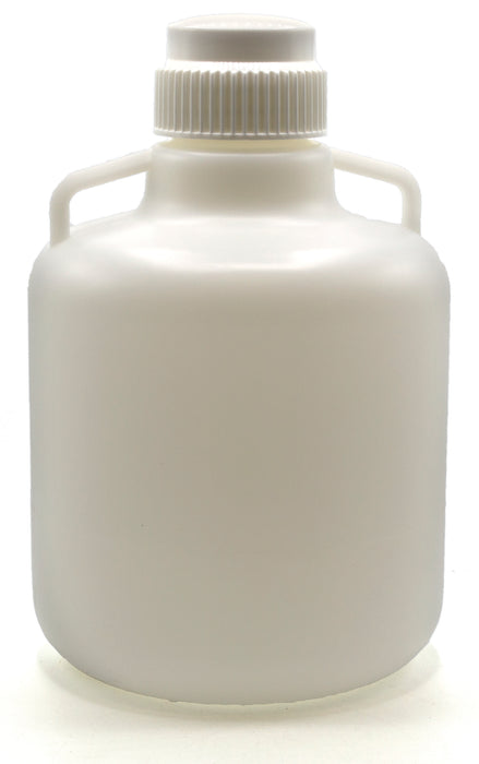 10 Liter (2.6 gallon) carboy jug with gasket cap, white