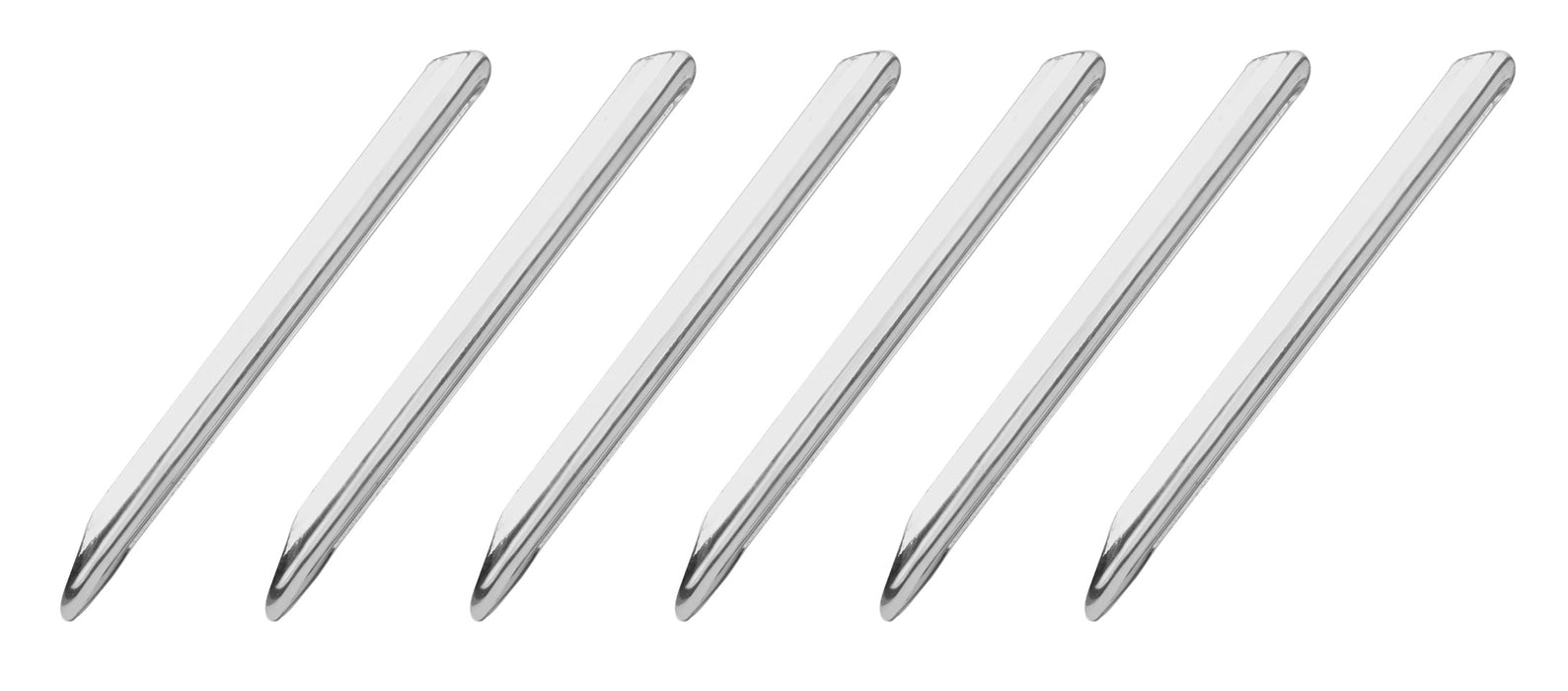 6PK Spatula scoops, 6.3 - stainless steel - rounded /