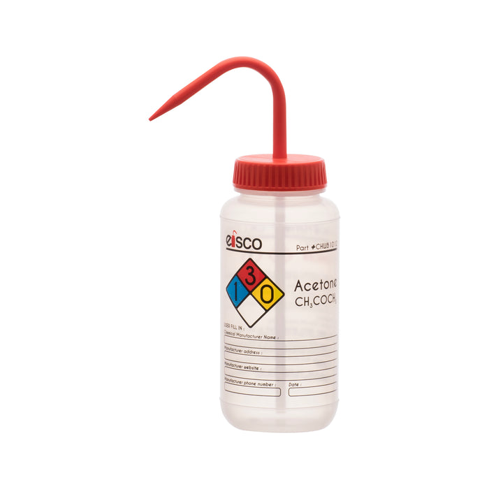 Performance plastic wash bottle, acetone, 500 mL - labeled (4