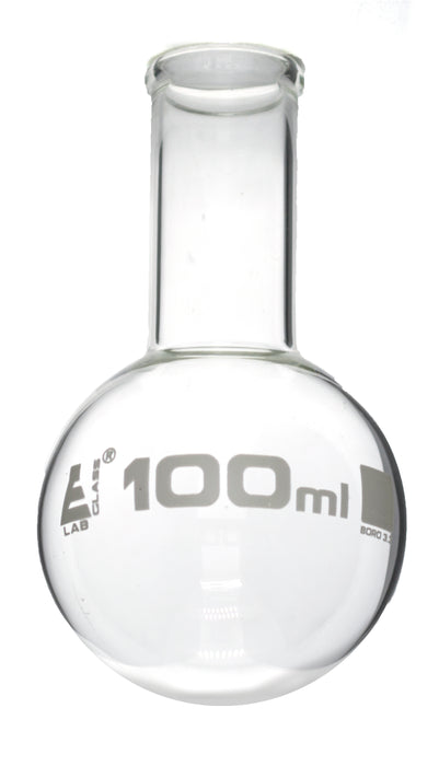 Boiling flask, 100ML - borosilicate glass - round bottom, narrow