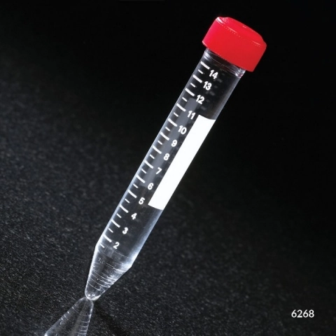 Globe scientific centrifuge tube, 15ML, separate red screw cap ps