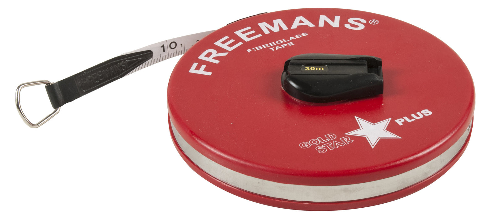 Tape measure, 30 meters - fiberglass, pvc covering - winding