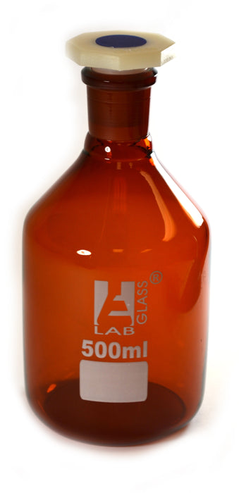 Eisco labs 500ML amber reagent bottle , narrow mouth with