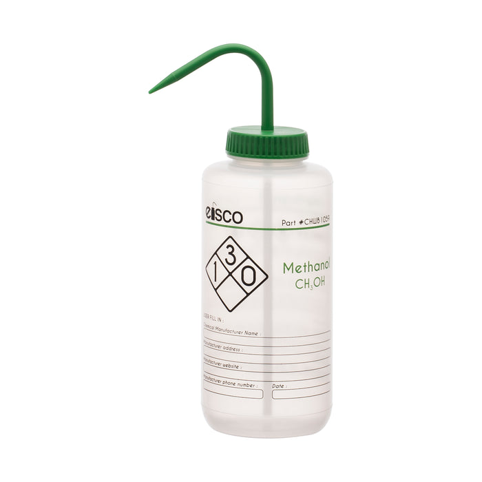 Performance plastic wash bottle, methanol, 1000 mL - labeled (2
