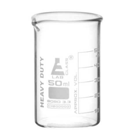 Eisco 50ML - 5MM thick heavy duty beaker uniform walls