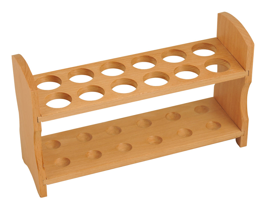 Wooden test tube rack - holds 12 tubes - 10.25