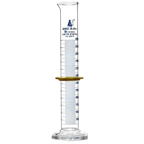 Eisco 250ML measuring cylinder astm class b tolerance - borosilicate