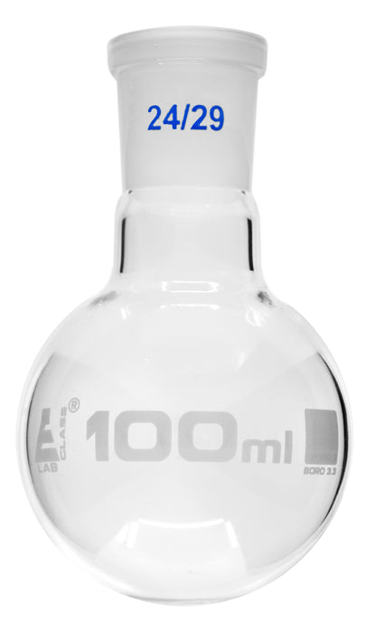 Florence boiling flask, 100ML - 24/29 interchangeable joint - borosilicate