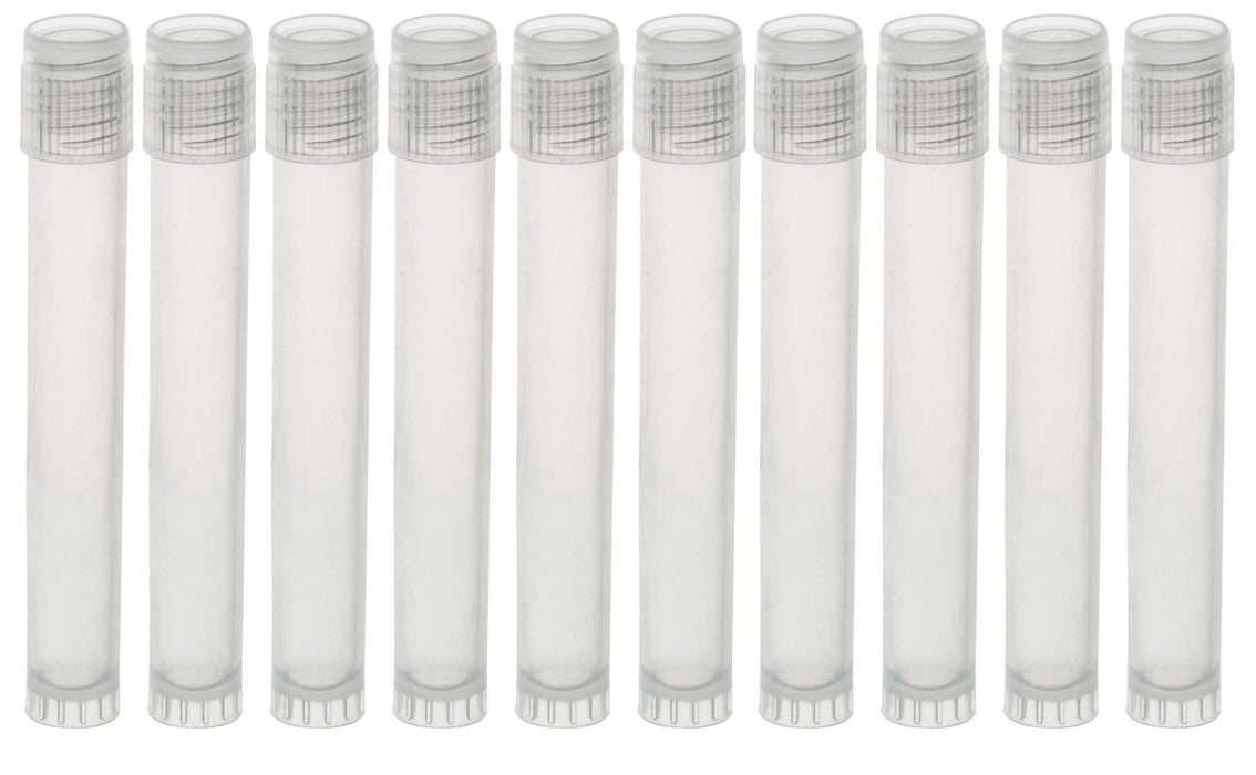 Plastic storage vials, 5ML, 10/PK - polypropylene - screw cap