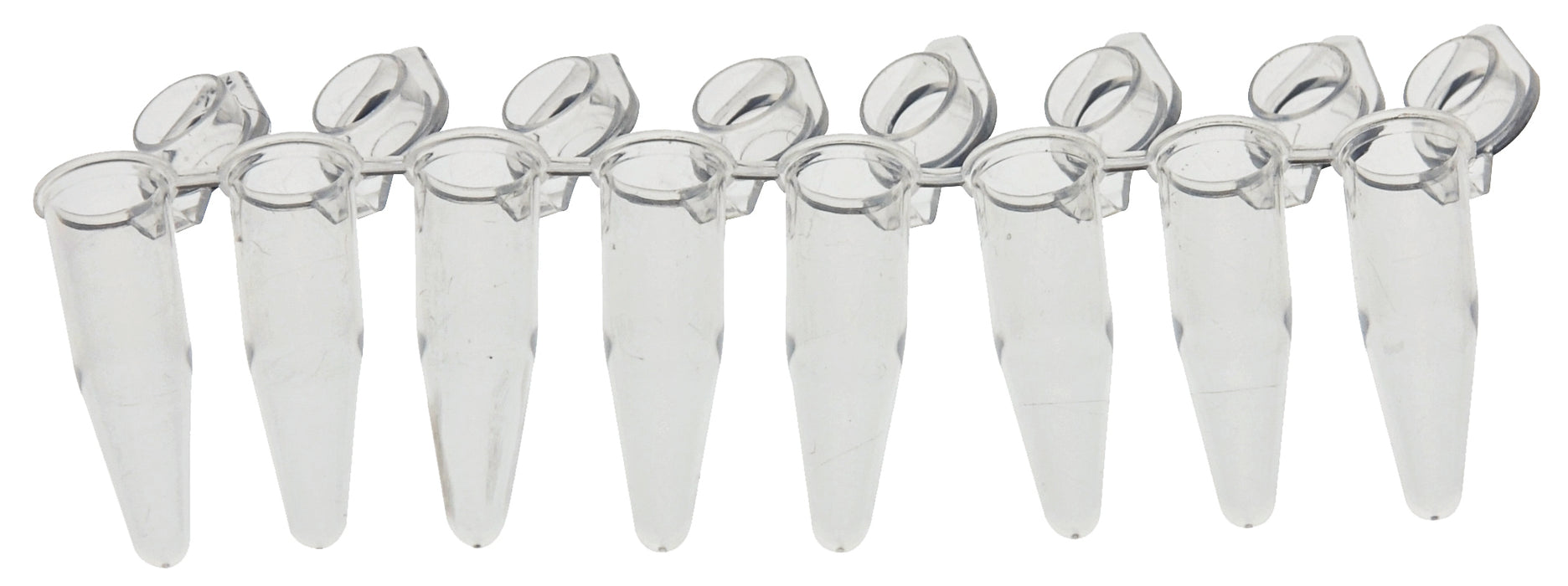 PCR Tubes strip of 8 caps, pp, 0.2 mL