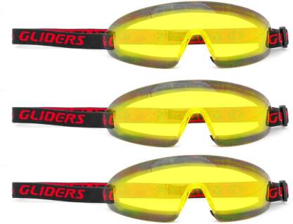Gliders yellow protective poly carbonate driving & safety goggles (pack