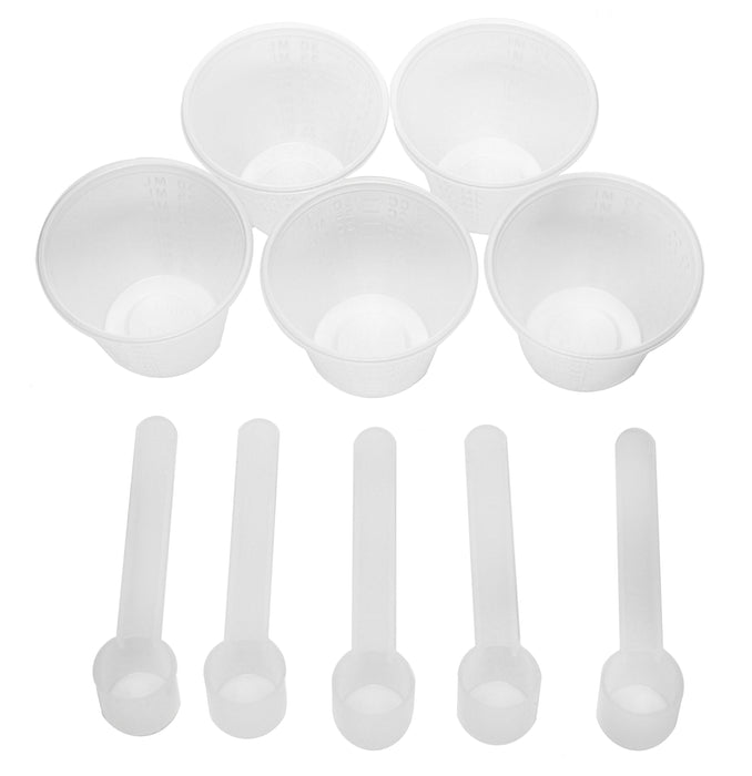 5PK Cup and scoop set - 25ML cups & 2.5ML