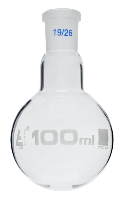 Florence boiling flask, 100ML - 19/26 interchangeable joint - borosilicate