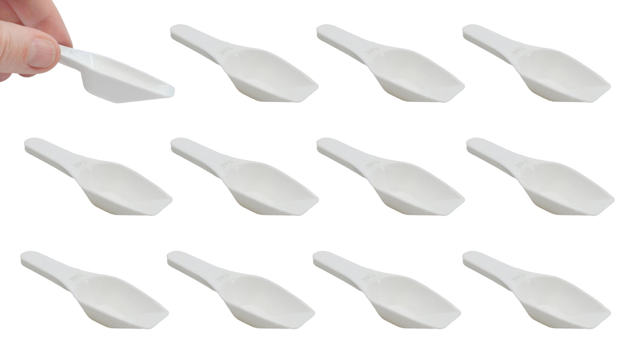 12PK Scoops, 5ML (0.16OZ) - polypropylene - flat bottom, excellent