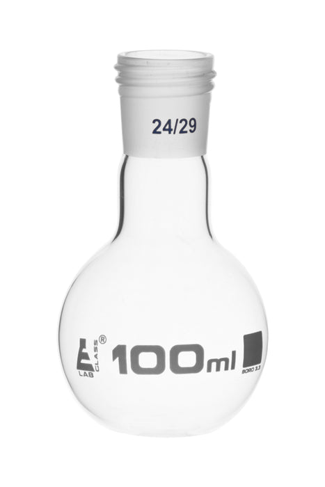 Boiling flask with 14/29 joint, 100ML capacity, flat bottom, interchangeable