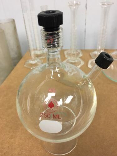 Ace 250 mL round bottom thermometer flask 7 fitting top
