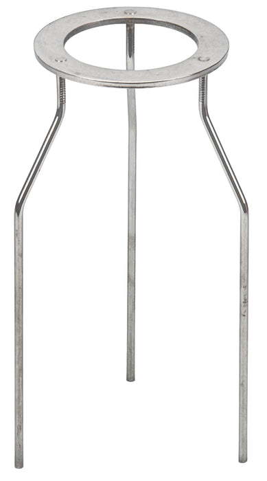 Circular laboratory tripod stand, 12 inches tall, plated mild steel