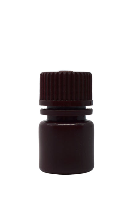 Reagent bottle, amber, 8ML - narrow mouth with screw cap