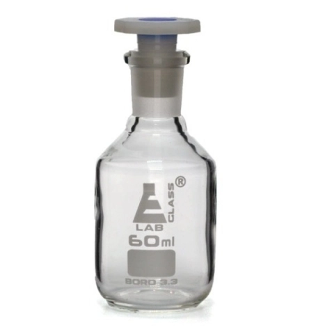 Eisco 60ML (2OZ) glass reagent bottle with acid proof, borosilicate