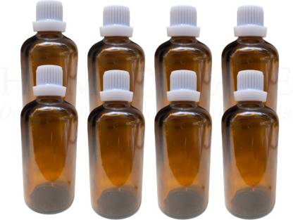 Homeotrade amber glass bottles for essential oils 8PCS 50ML dropper