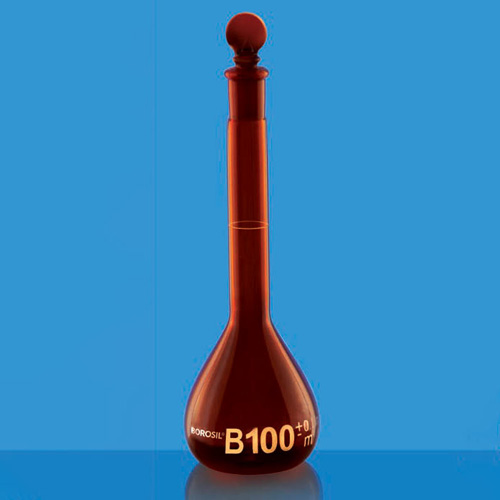 Borosil 5648021 volumetric flasks a cl amber stpr 250 mL