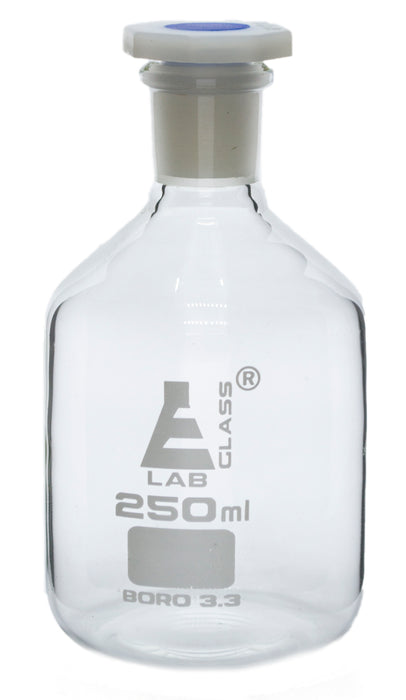250ML (8.4OZ) Glass reagent bottle with acid proof polypropylene stopper