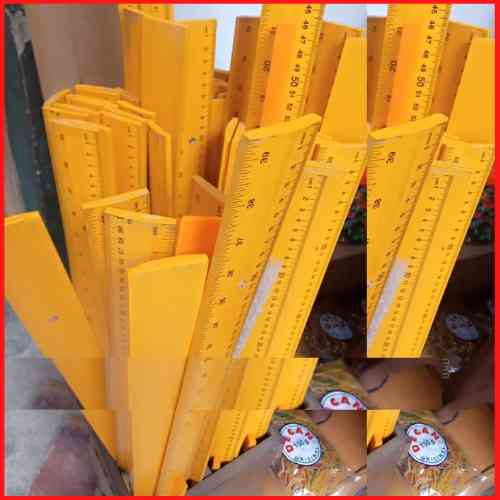 Wooden meter ruler