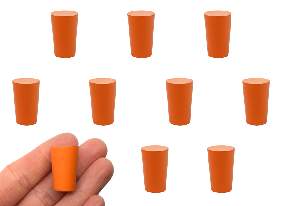 10PK Rubber stoppers - solid - 13MM bottom, 16MM top