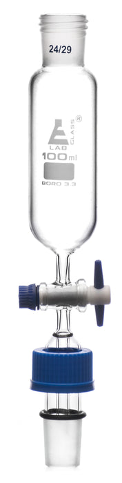 Dropping funnel, 100ML, cylindrical - screw thread, socket size 24/29