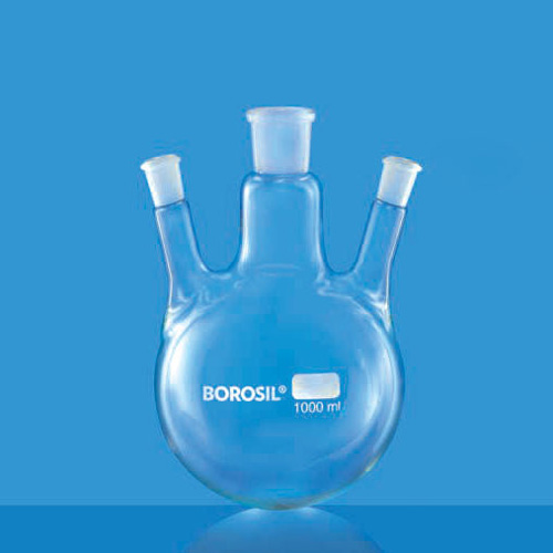 Borosil 4383D16 flask rb 1 cn 24/29 & 2 asn