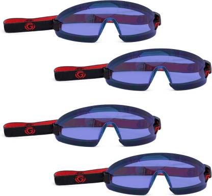 Gliders blue protective poly carbonate driving & safety goggles (pack
