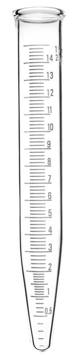 Graduated centrifuge tube, 15ML - borosilicate 3.3 glass, conical shape