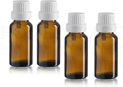 Homeotrade amber glass bottles for essential oils 4PCS 10ML dropper