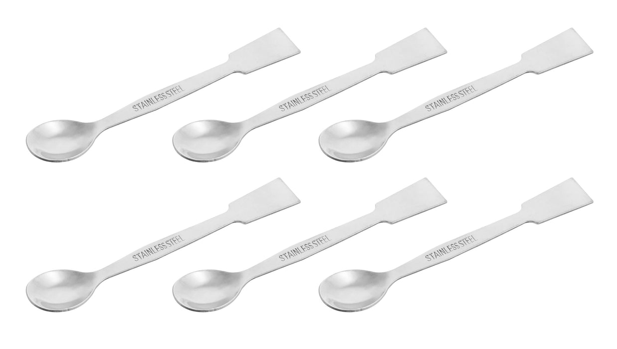 6PK Scoops with spatula, 7.9 - stainless steel, polished