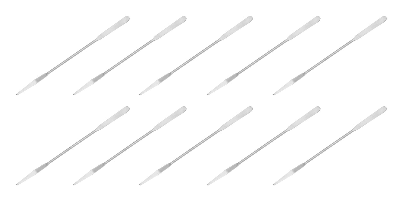 10PK Semi-micro spatulas, 7.9 - stainless steel - dual blade